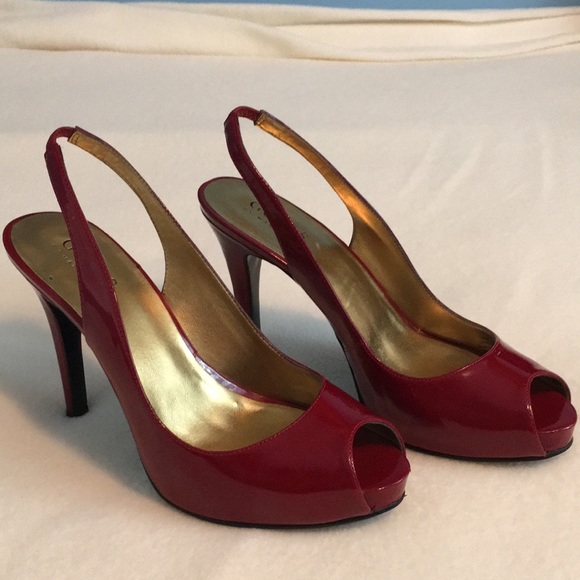 Guess by Marciano Shoes - Guess by Marciano red patent leather 4” heels